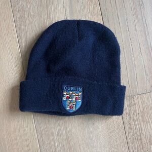 Vintage Adult Dark Blue Dublin Winter Hat Beanie
